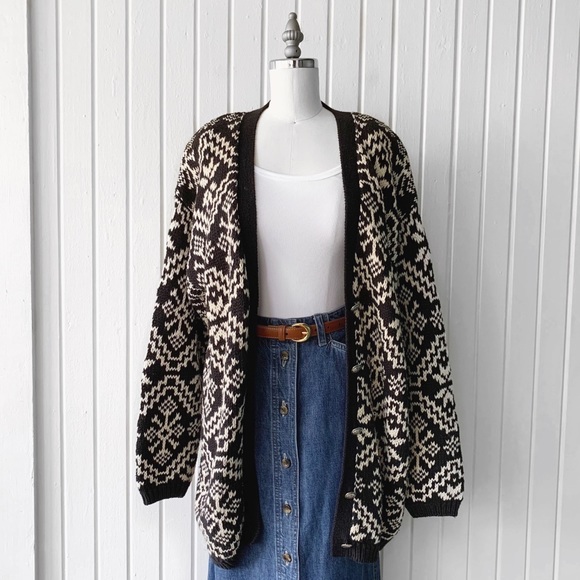 Marsh Landing Sweaters - Vintage 90s Marsh Landing Knit Cardigan Sweater